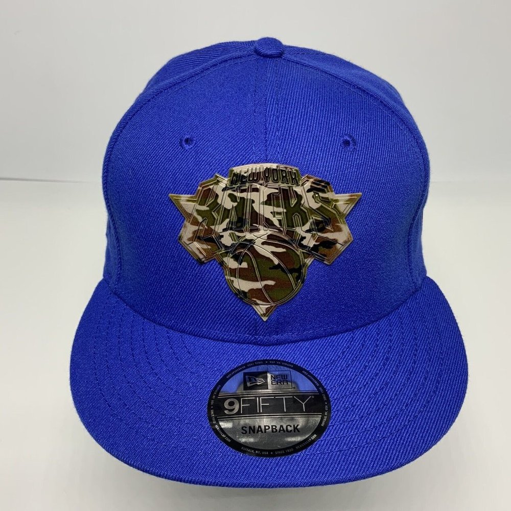 New Era Cap NBA NY Knicks Royal Blue Camouflage 9FIFTY Snapback Hat